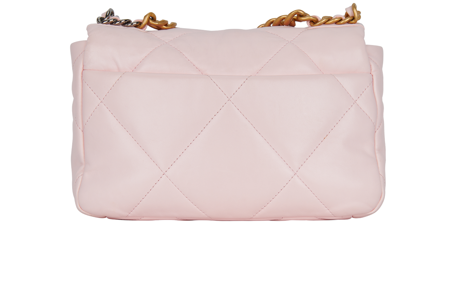 Medium 19 Flap Bag, &pound;4,100, Handbags, Pink, Lambskin Leather, Back view